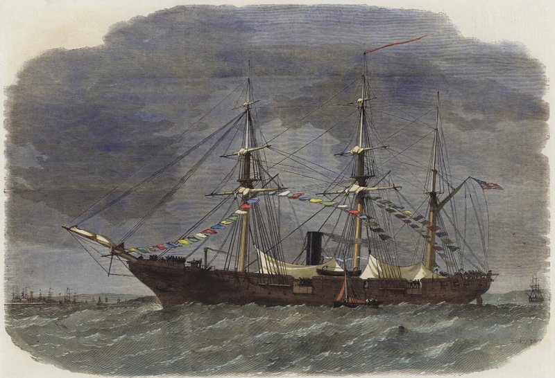 De Federale oorlogssloep Tuscarora in Southampton Water door English School