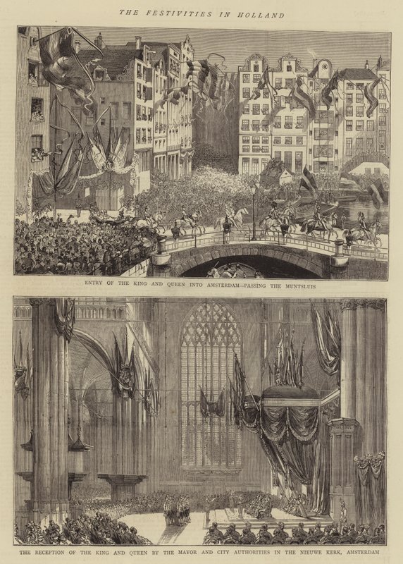 De Festiviteiten in Nederland (gravure) door English School