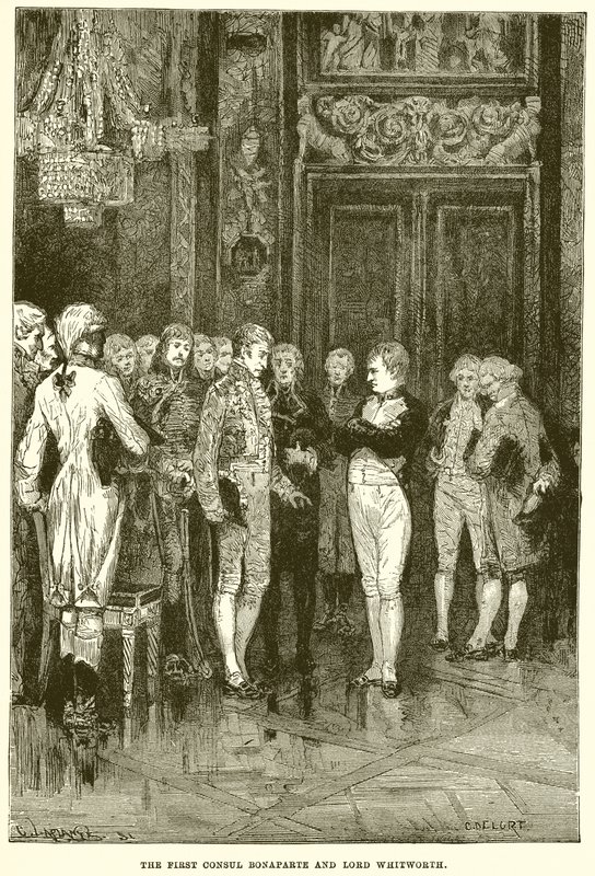 De Eerste Consul Bonaparte en Lord Whitworth door English School