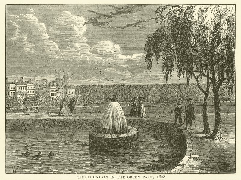 De fontein in het Groene Park door English School