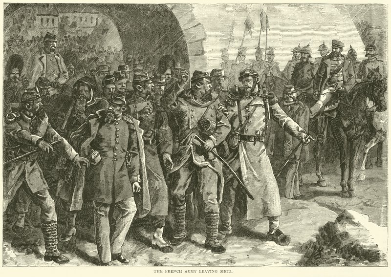 Het Franse leger verlaat Metz, oktober 1870 door English School