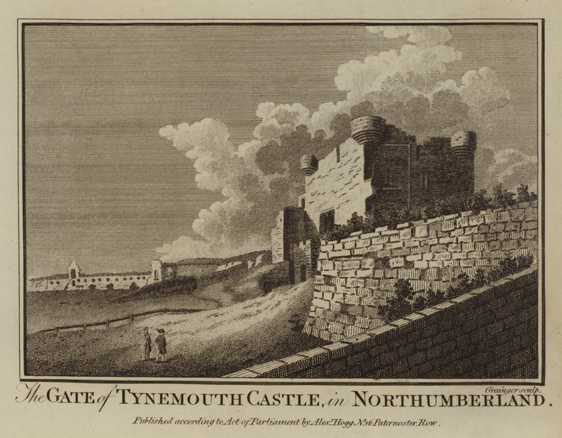 De Poort van Tynemouth Kasteel, in Northumberland door English School