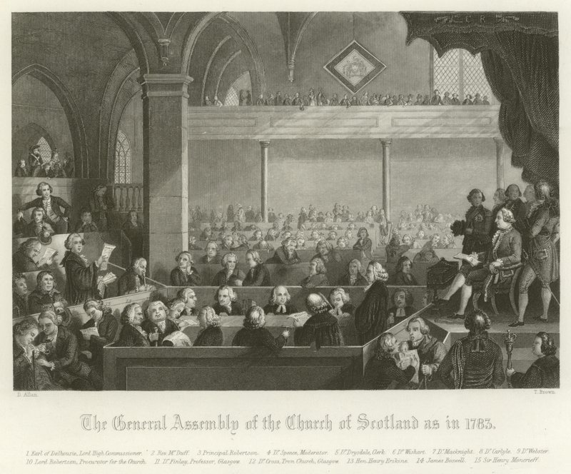 De Algemene Vergadering van de Kerk van Schotland, 1783 door English School