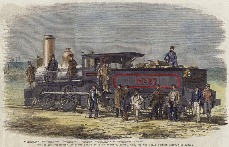 De George Stephenson Locomotief Gebouwd in Hamilton door English School