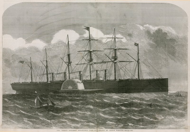 Het stoomschip Great Eastern door English School