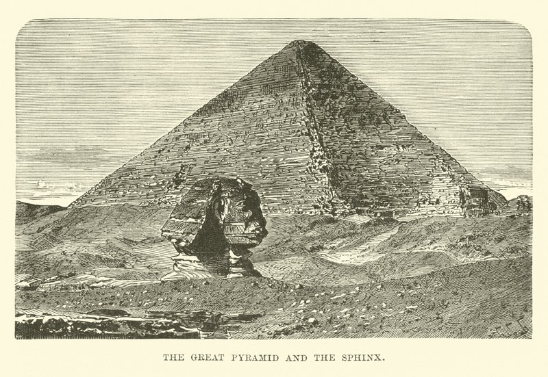 De Grote Piramide en de Sfinx door English School
