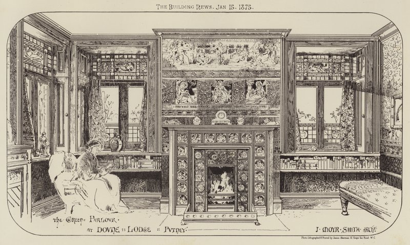De Groene Salon in Dovne Lodge, Putney door English School