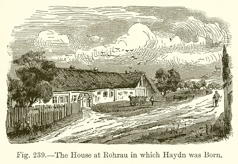 Het huis in Rohrau waarin Haydn werd geboren door English School