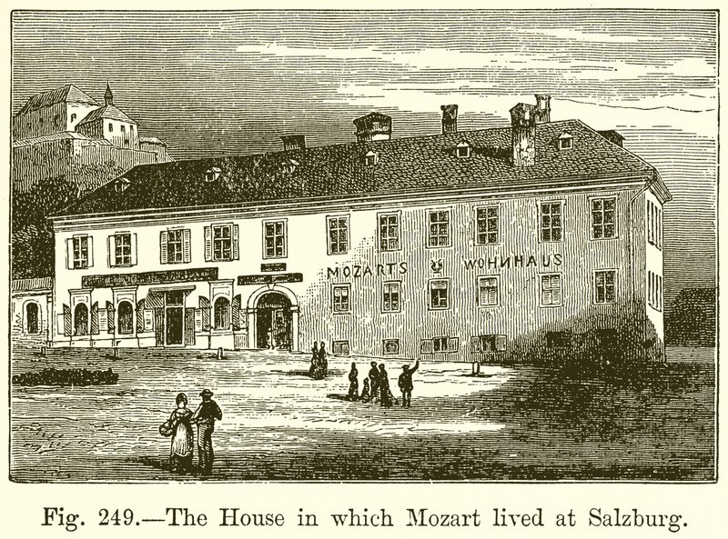 Het huis waarin Mozart woonde in Salzburg door English School