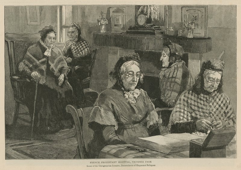 De Hugenoten in Engeland: Frans Protestantse Ziekenhuis, Victoria Park door English School