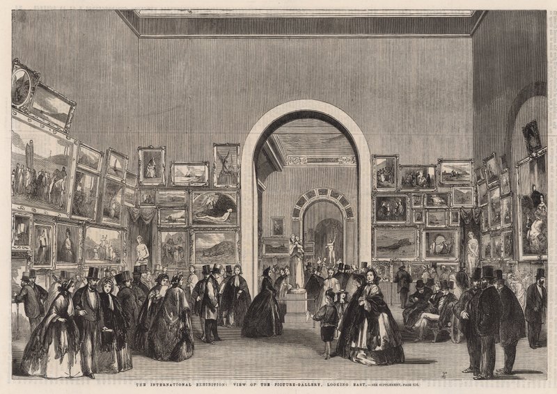 De Internationale Tentoonstelling; Uitzicht op de Schilderijengalerij naar het oosten door English School