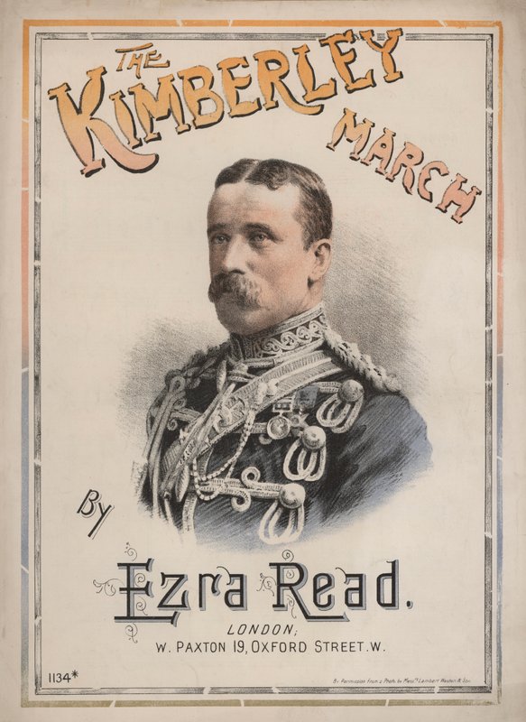The Kimberley March, bladmuziekomslag met een portret van generaal John French door English School