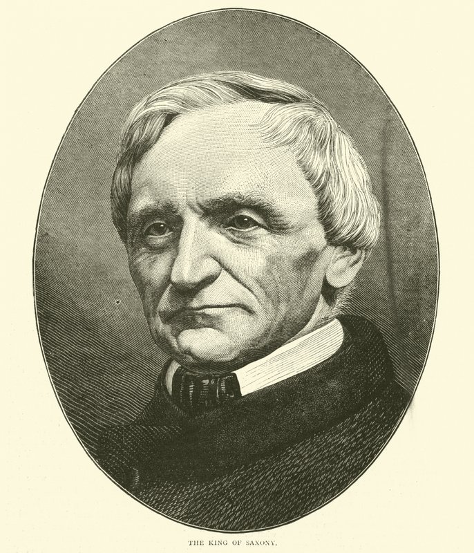 De koning van Saksen, oktober 1870 door English School