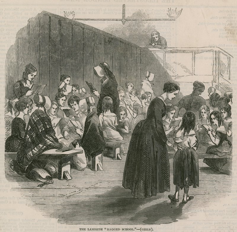 De Lambeth Ragged School voor meisjes door English School
