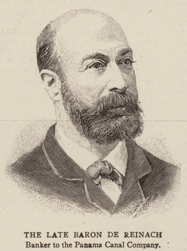 De overleden Baron de Reinach (gravure) door English School