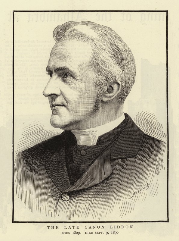 De overleden kanunnik Liddon (gravure) door English School