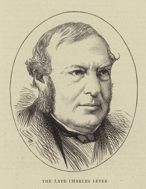 De overleden Charles Lever (gravure) door English School