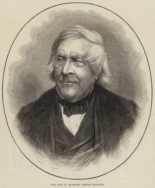 De Laatste M Michelet, Franse Historicus (gravure) door English School