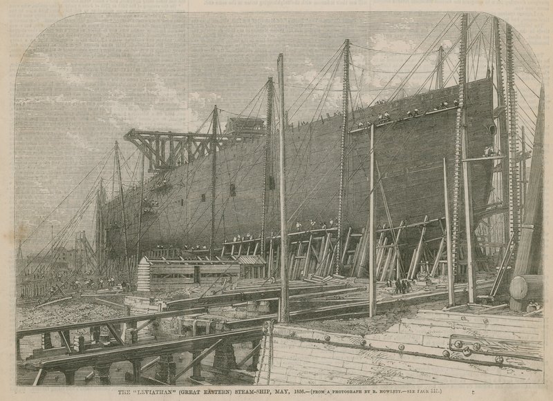 De Leviathan (Great Eastern) stoomschip, mei 1856 door English School