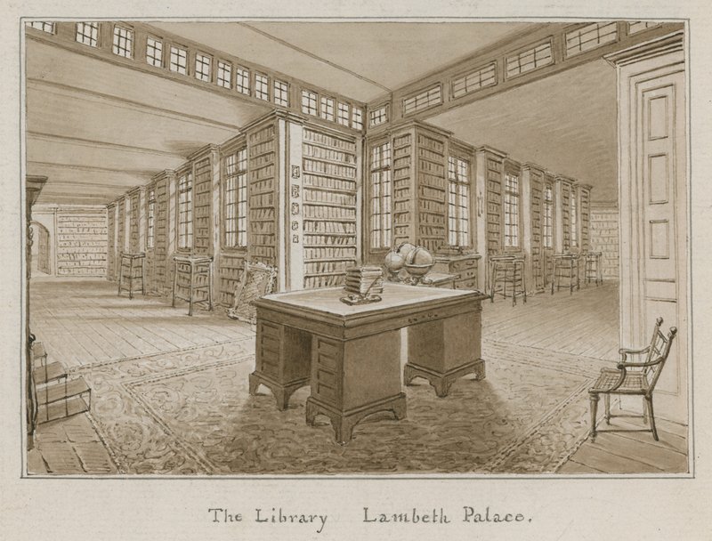 De Bibliotheek, Lambeth Paleis, Londen door English School
