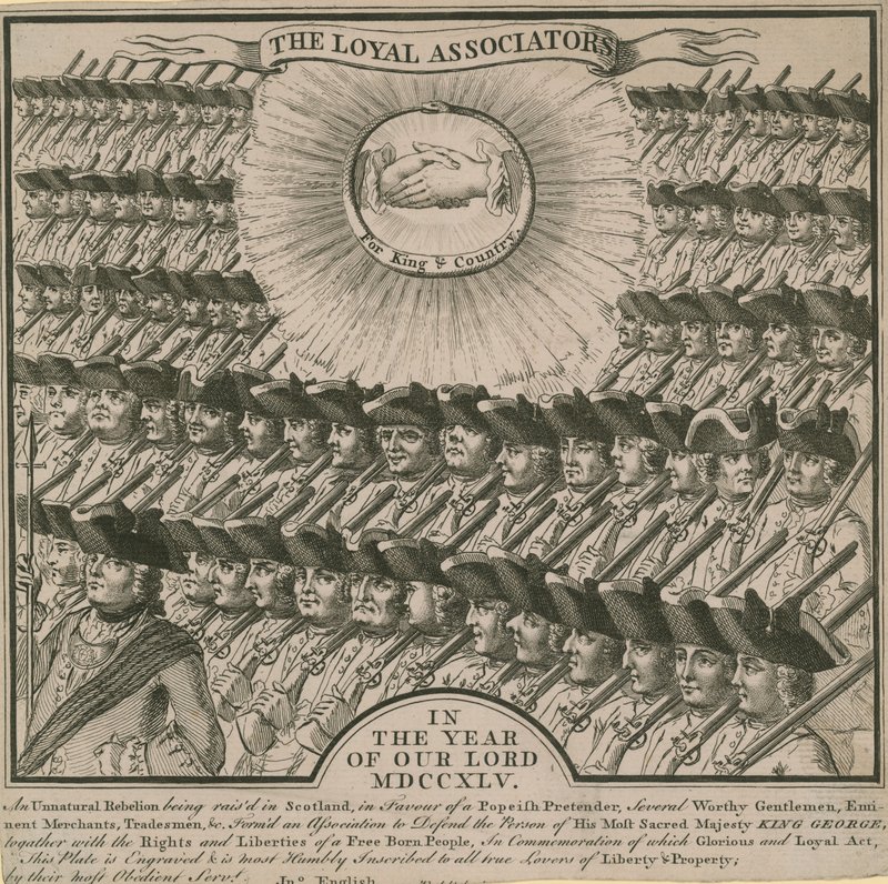 De Loyale Associators in het jaar 1745 door English School