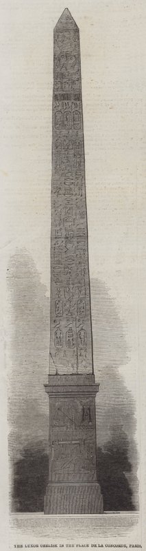De Luxor Obelisk op de Place de la Concorde, Parijs door English School