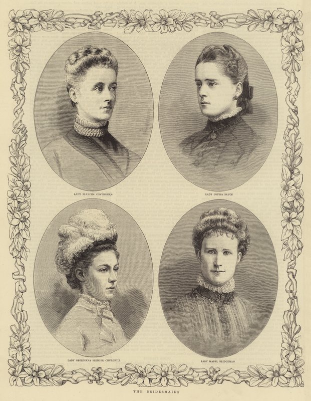 Het Huwelijk van de Hertog van Connaught, de Bruidsmeisjes door English School