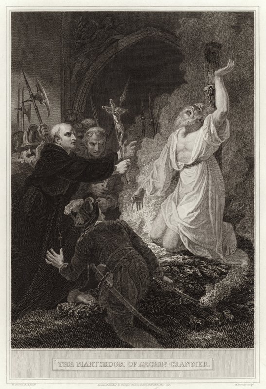 Het martelaarschap van aartsbisschop Cranmer door English School