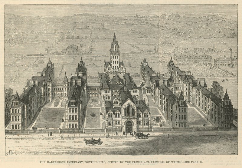 Het Marylebone Ziekenhuis, Ladbroke Grove Road, Notting Hill door English School