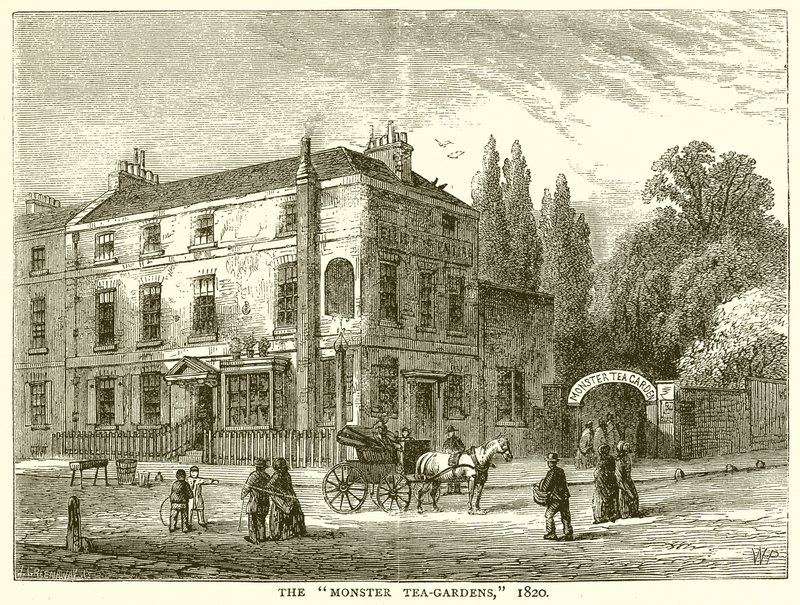 De Monster Tea-Gardens, 1820 door English School