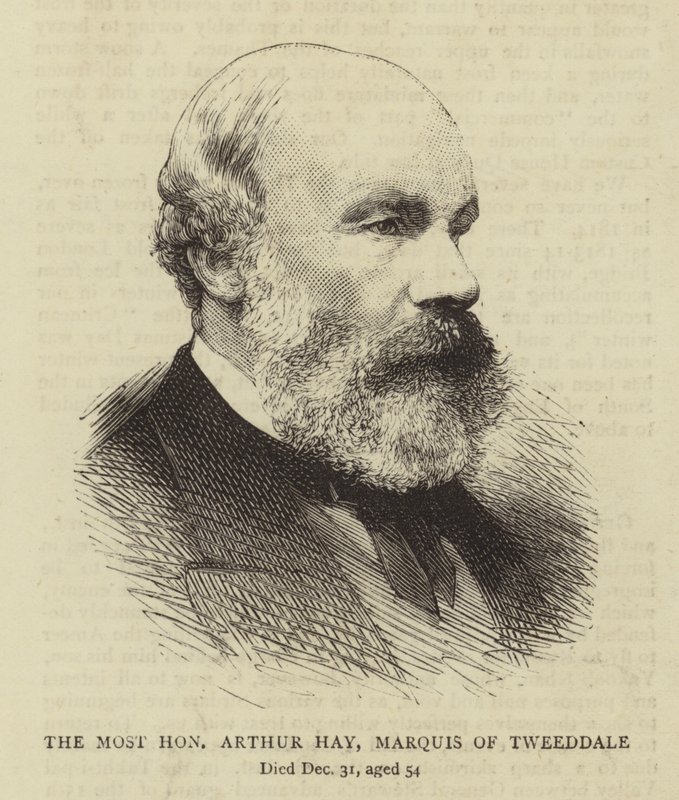 De Hooggeachte Arthur Hay, Markies van Tweeddale (gravure) door English School