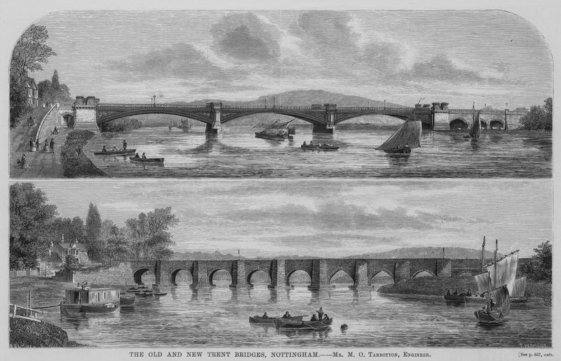 De Oude en Nieuwe Trent Bruggen, Nottingham door English School