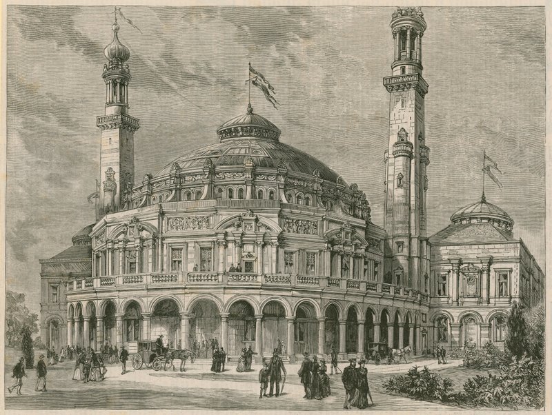 Het Peoples Palace voor Oost-Londen door English School