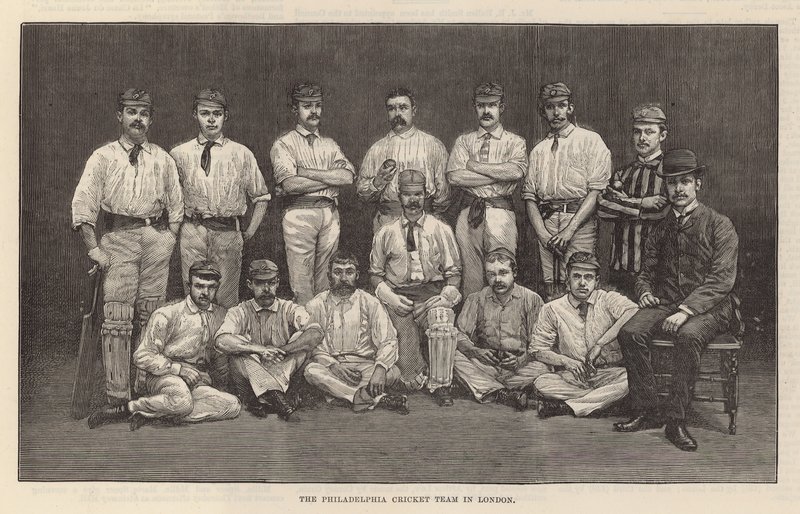 Het Philadelphia Cricket Team in Londen door English School