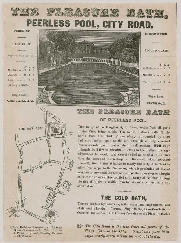 The Pleasure Bath, Peerless Pool, City Road door English School