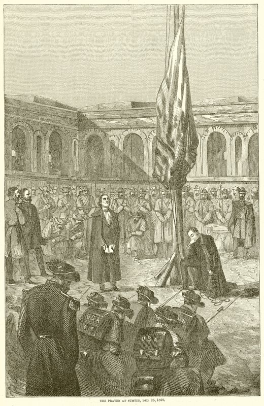 Het Gebed bij Sumter, 26 december 1860 door English School