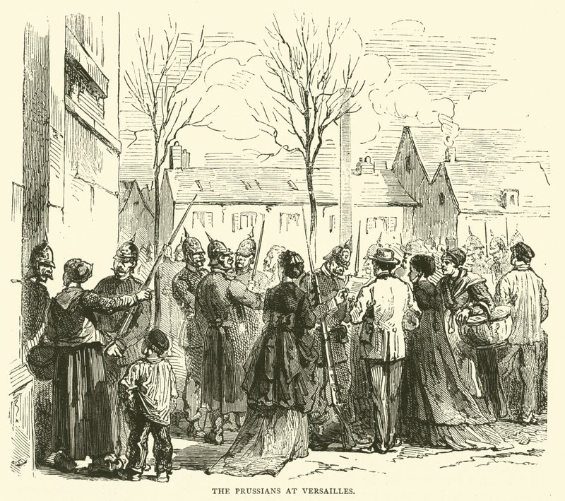 De Pruisen in Versailles, januari 1871 door English School