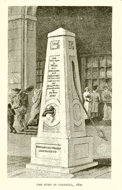 De Pomp in Cornhill, 1800 door English School