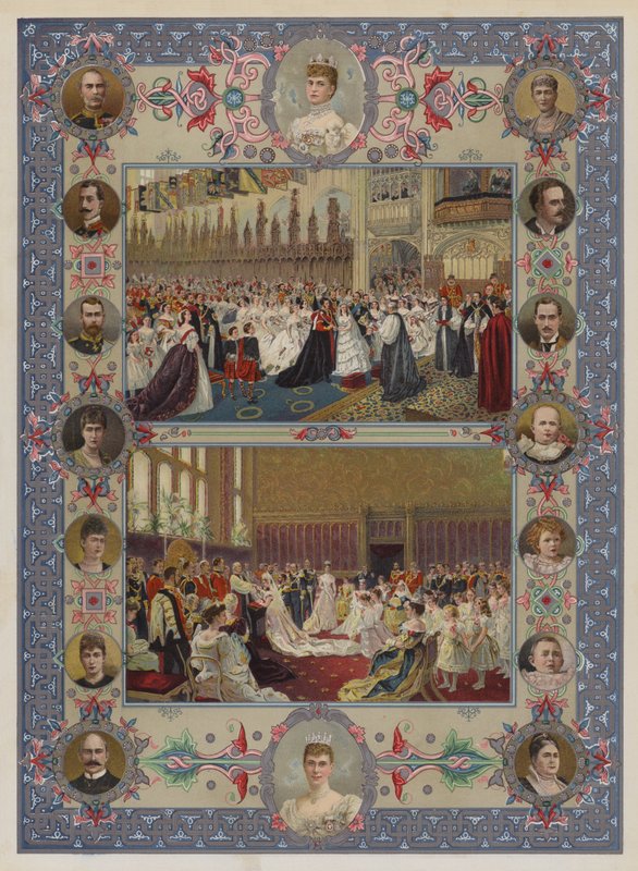 Het jubileum van de koningin (chromolitho) door English School
