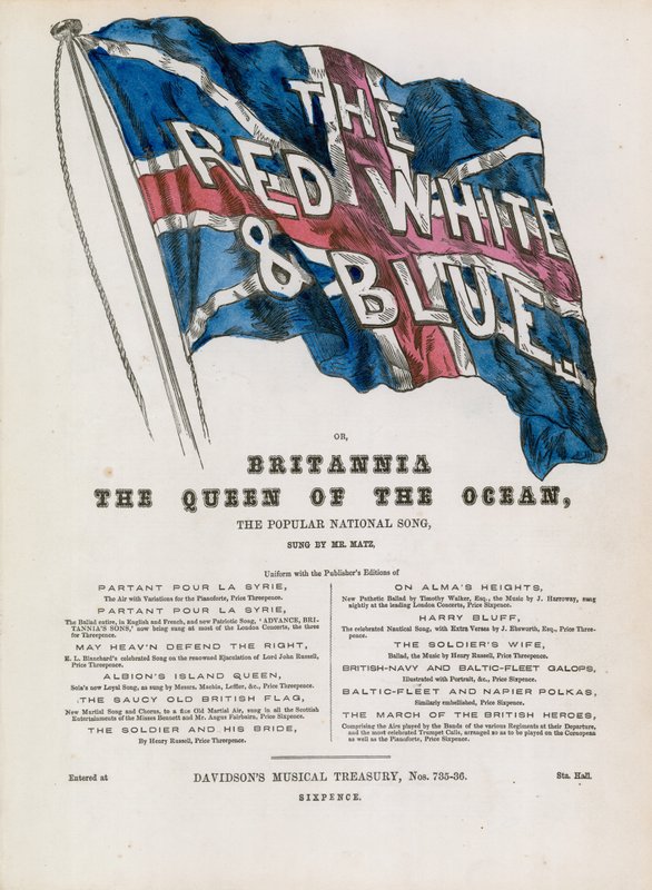 Het Rood Blauw en Wit, of Britannia de Koningin van de Oceaan door English School