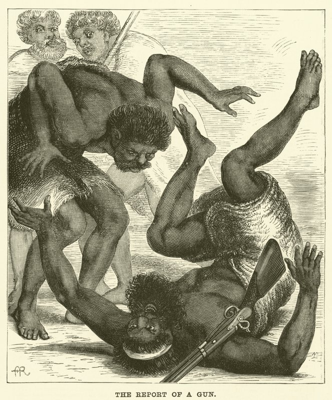 Het verslag van een pistool (gravure) door English School