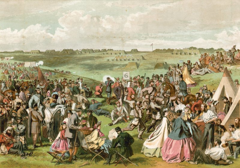 De Schietwedstrijd, Wimbledon, 1864 door English School