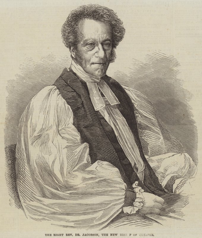 De Zeer Eerwaarde Dr Jacobson, de Nieuwe Bisschop van Chester (gravure) door English School