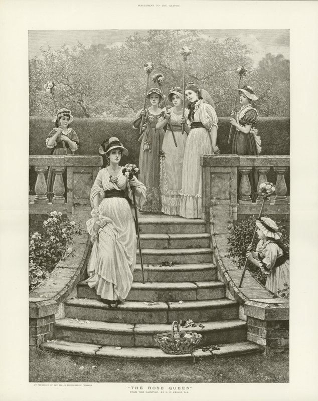 De Rozenkoningin, door Charles Dunlop Leslie door English School