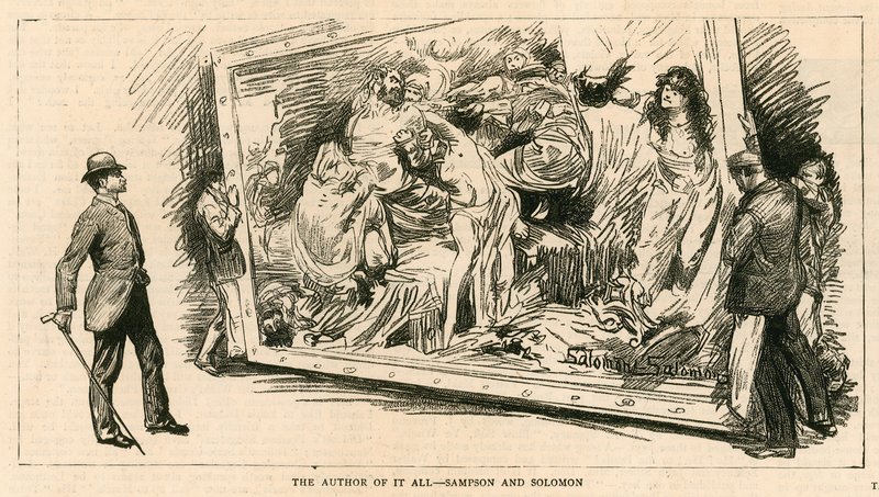 De Royal Academy; Londen; De auteur van alles - Sampson en Solomon door English School