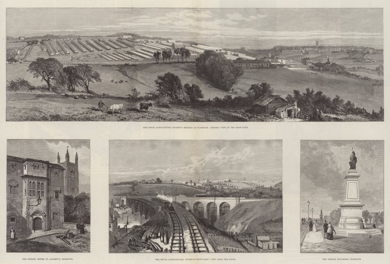 De bijeenkomst van de Koninklijke Landbouwvereniging in Plymouth door English School