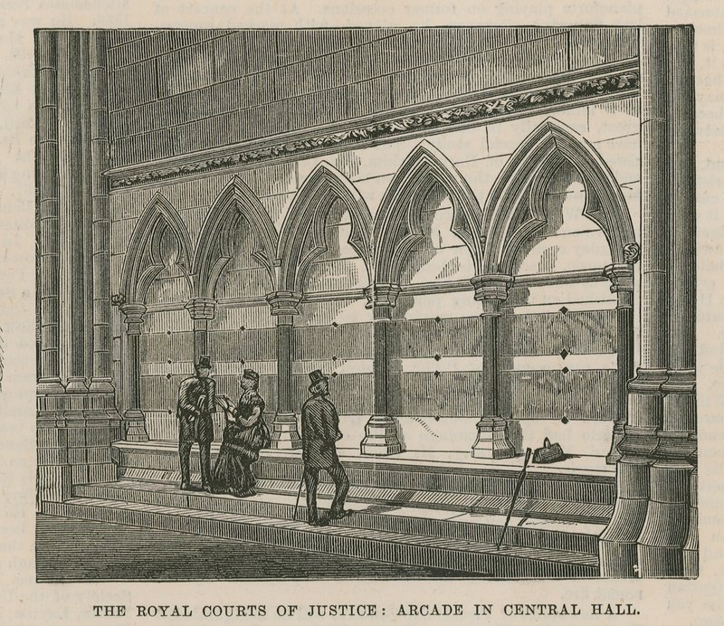 De Koninklijke Hoven van Justitie: Arcade in de Centrale Hal door English School