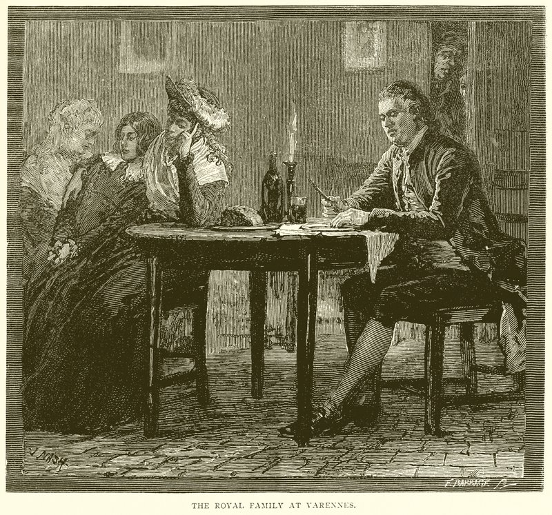 De Koninklijke Familie in Varennes door English School
