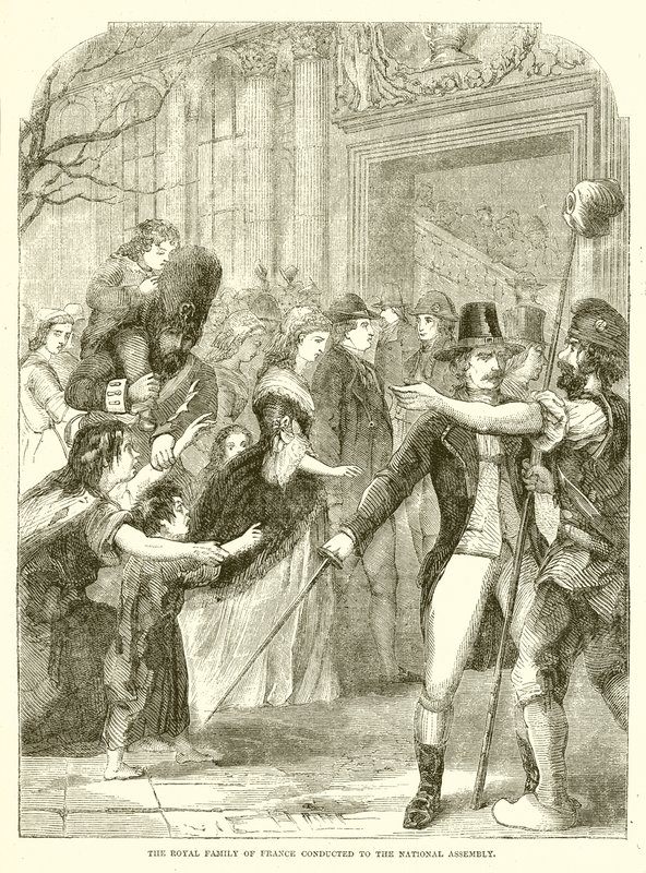 De Koninklijke Familie van Frankrijk naar de Nationale Vergadering geleid door English School