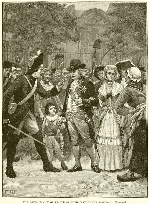 De Koninklijke Familie van Frankrijk op Weg naar de Vergadering door English School